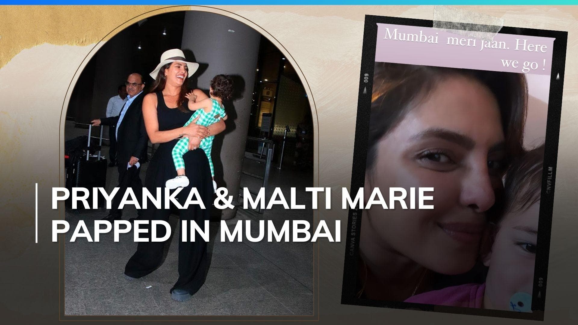 Watch: Priyanka Chopra Jonas poses with daughter Malti Marie in her arms at Mumbai airport