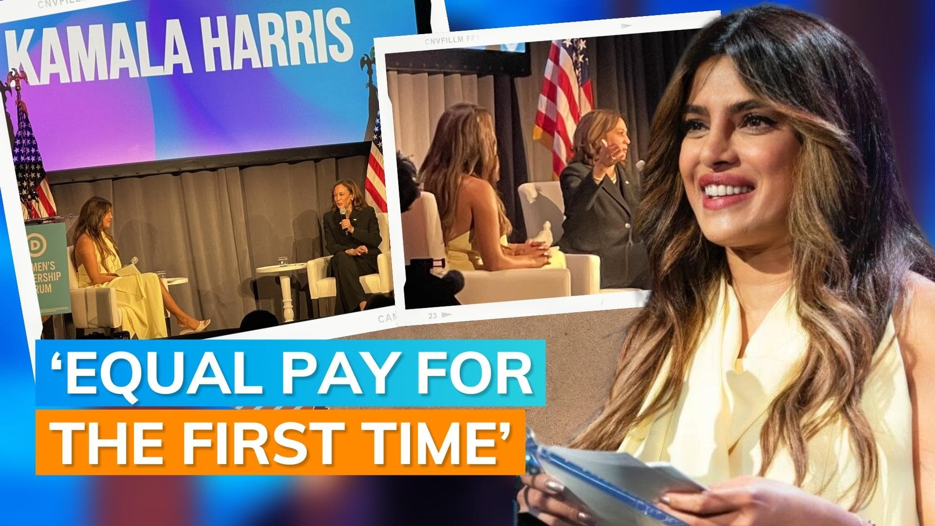 Priyanka Chopra interviews US VP Kamala Harris while Nick Jonas performs daddy duties 
