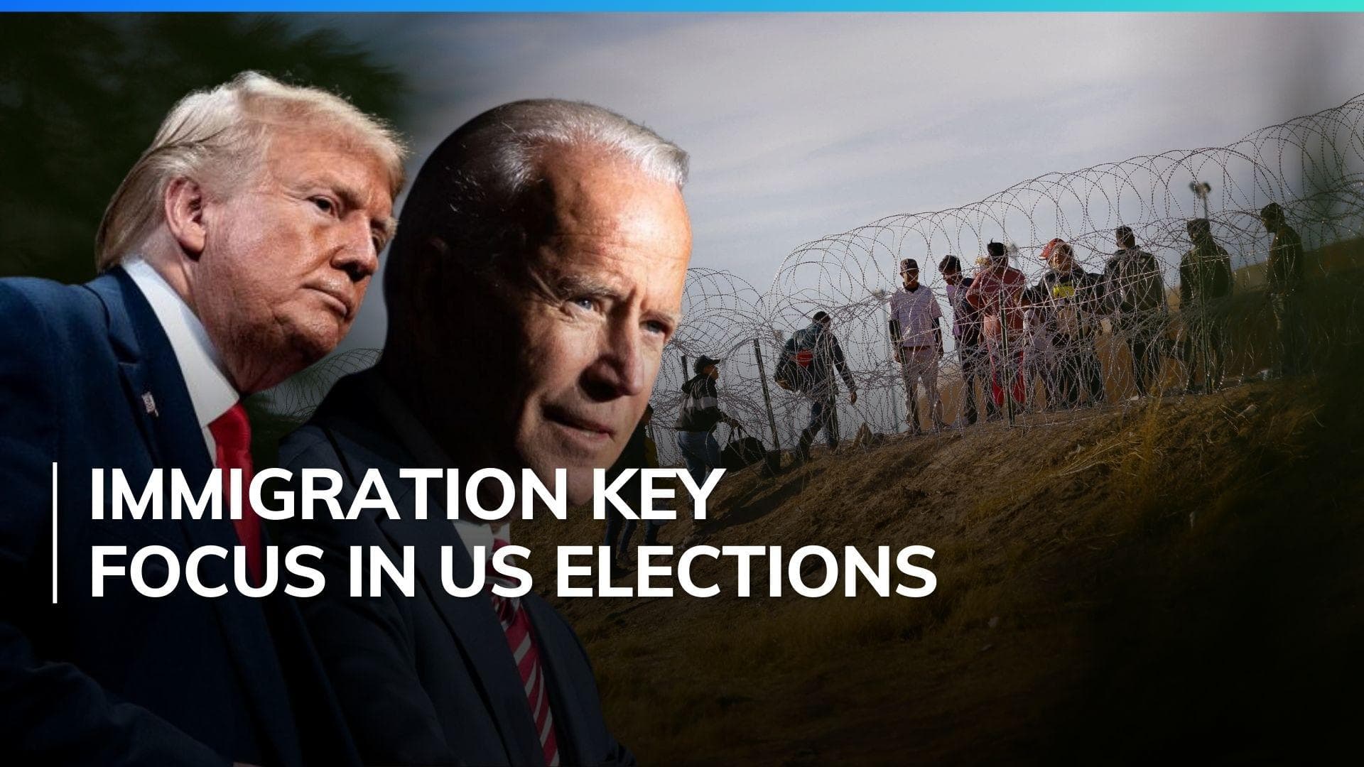 Biden and Trump both arrive at U.S.-Mexico border highlighting immigration as a major election issue