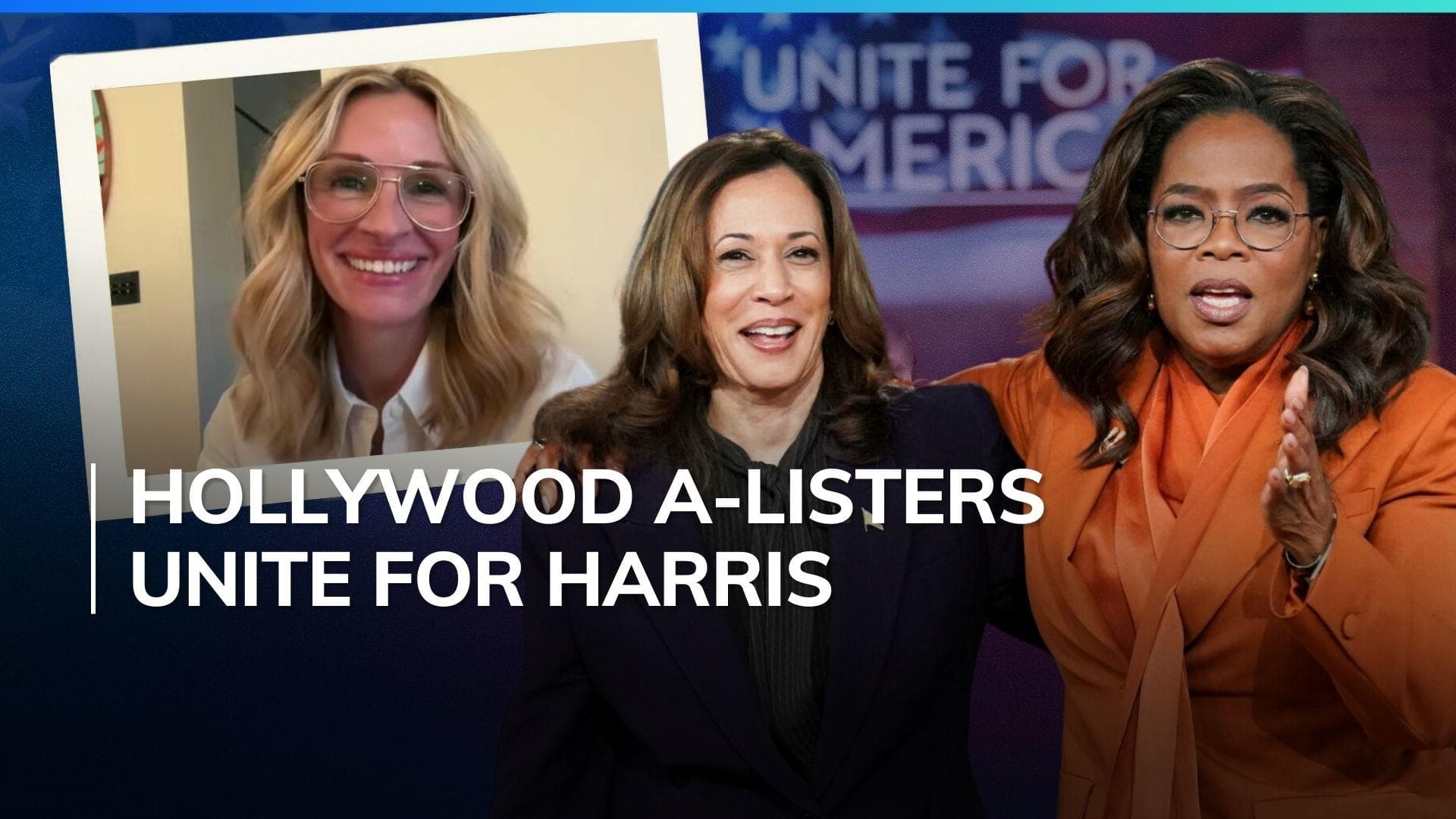 Jennifer Lopez, Meryl Streep and Julia Roberts join Oprah at ‘Unite for America’ event 