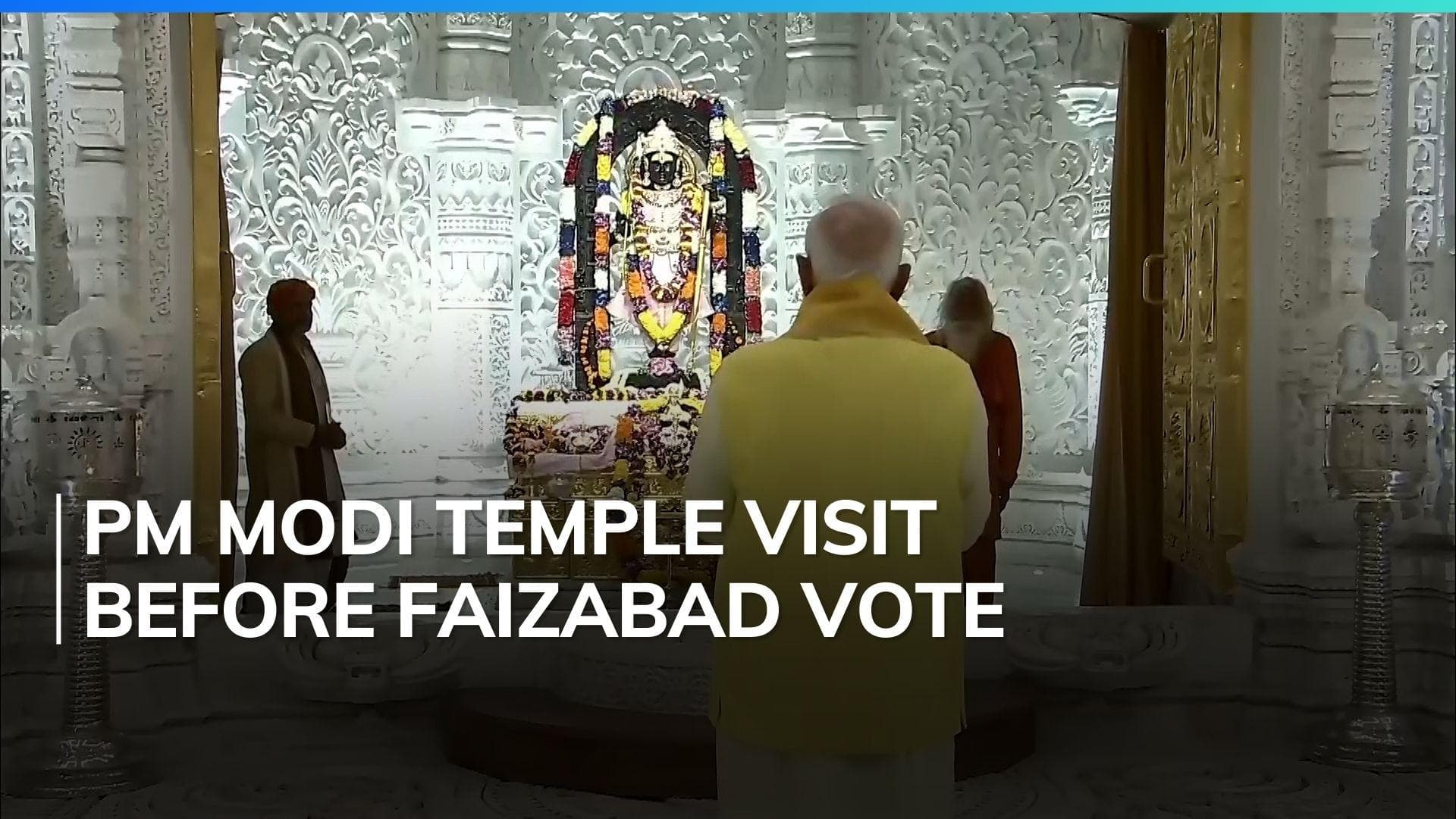 PM Modi prays at Ram temple, holds Ayodhya roadshow before Faizabad votes