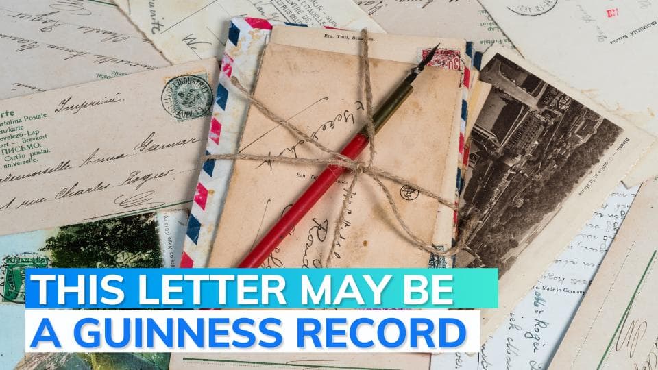 Kerala woman writes 434-m long letter weighing 5 kg to younger brother