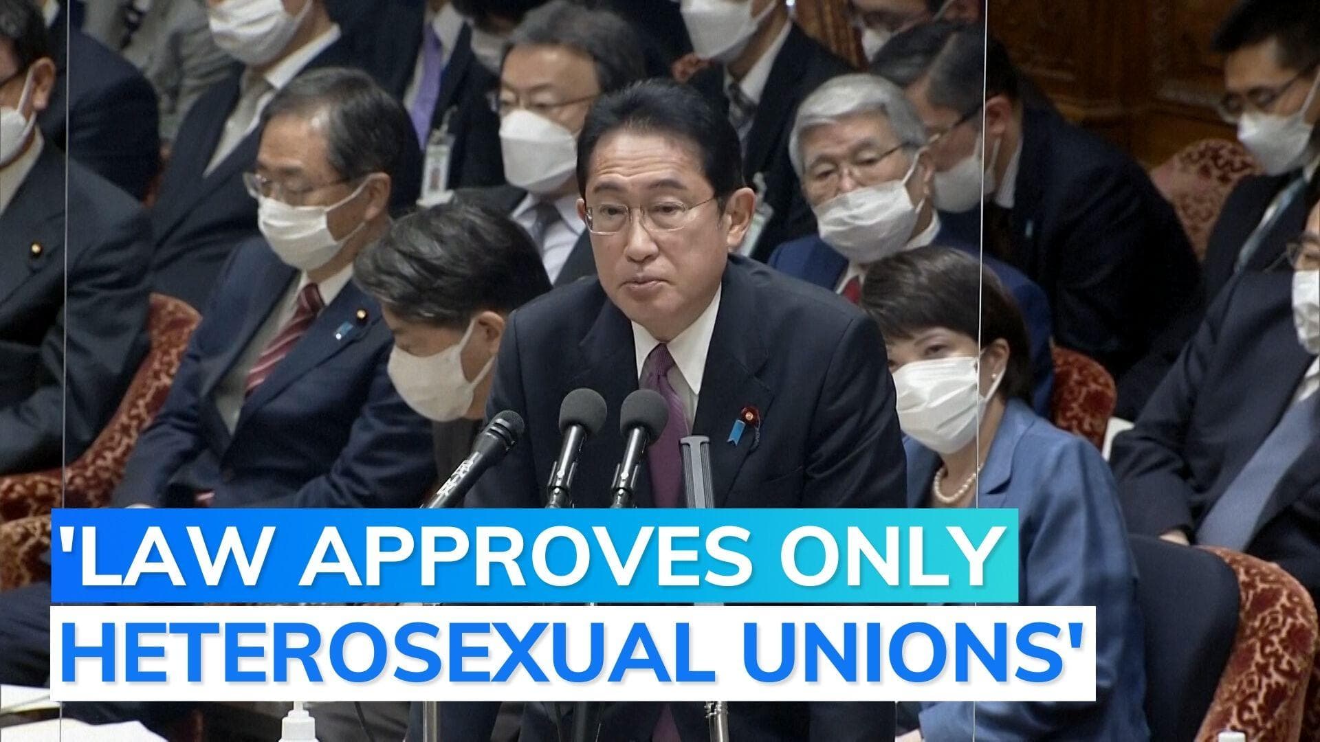 Japan PM opposes same-sex marriage, says ban not discriminatory 