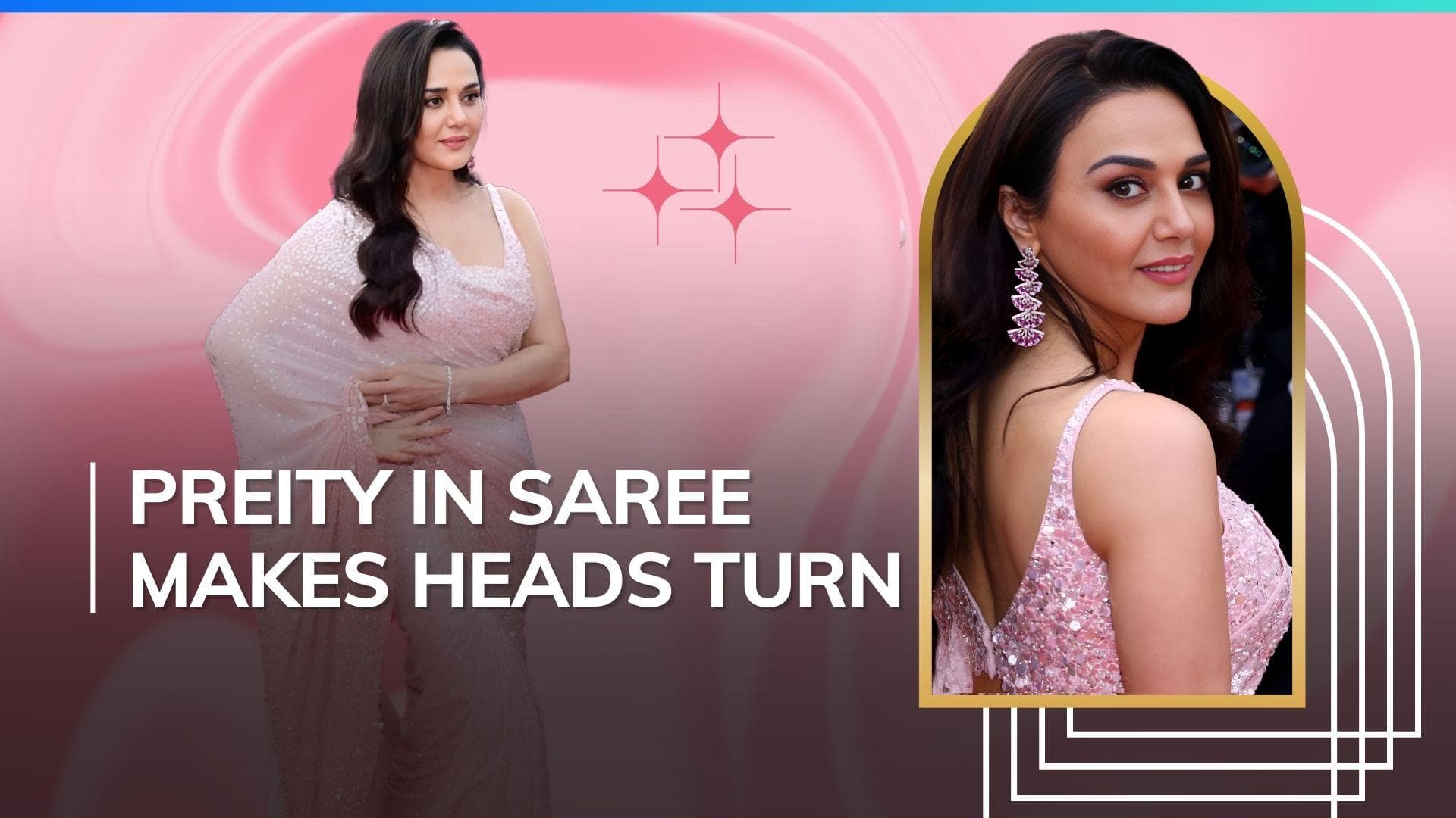 Cannes 2024: Preity Zinta chooses shimmery saree for her second red carpet look, see pics 