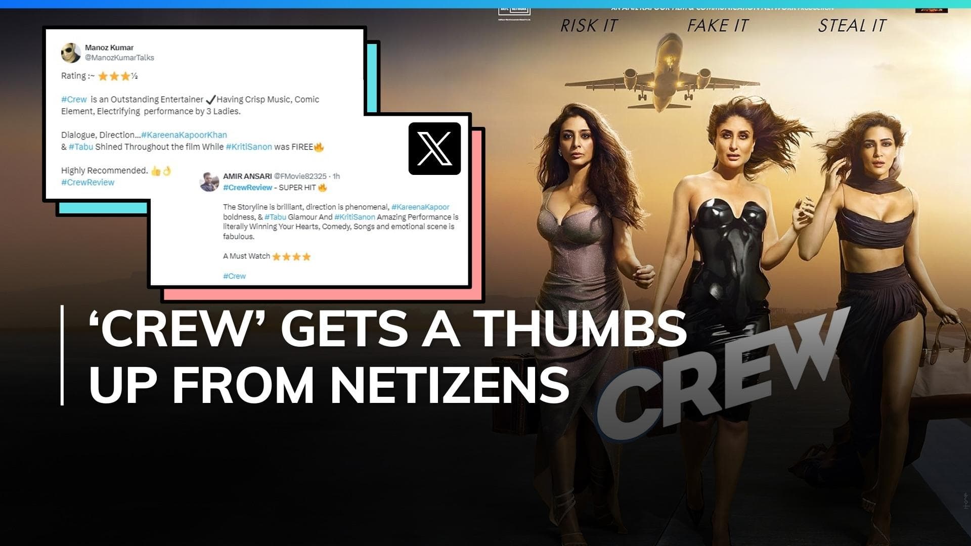 ‘Crew’ X review: Kareena Kapoor, Tabu and Kriti Sanon deliver refreshing performances; win hearts