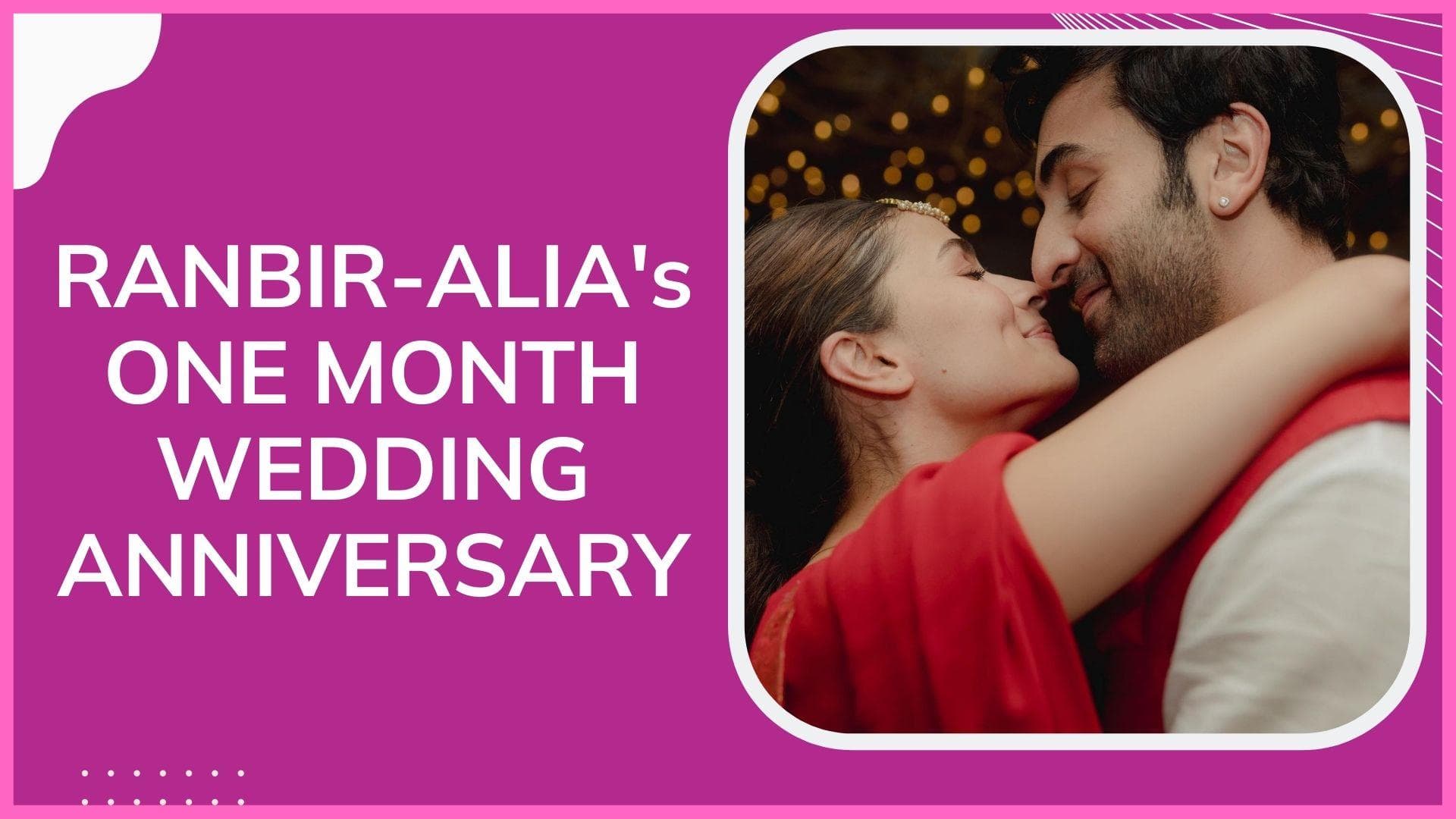 Alia Bhatt shares mushy pics on the occasion of her one month wedding anniversary with Ranbir Kapoor