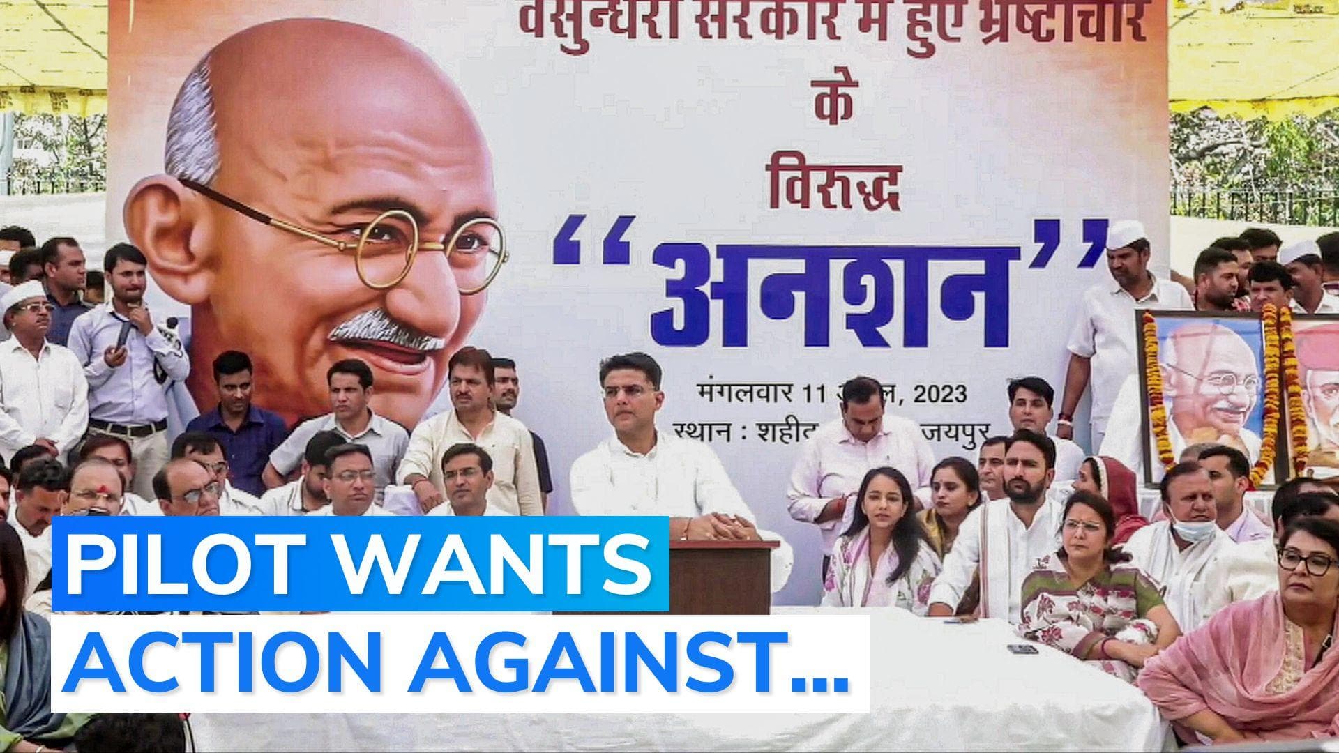 Watch: Sachin Pilot sits on anti-corruption fast despite Congress leadership's warning