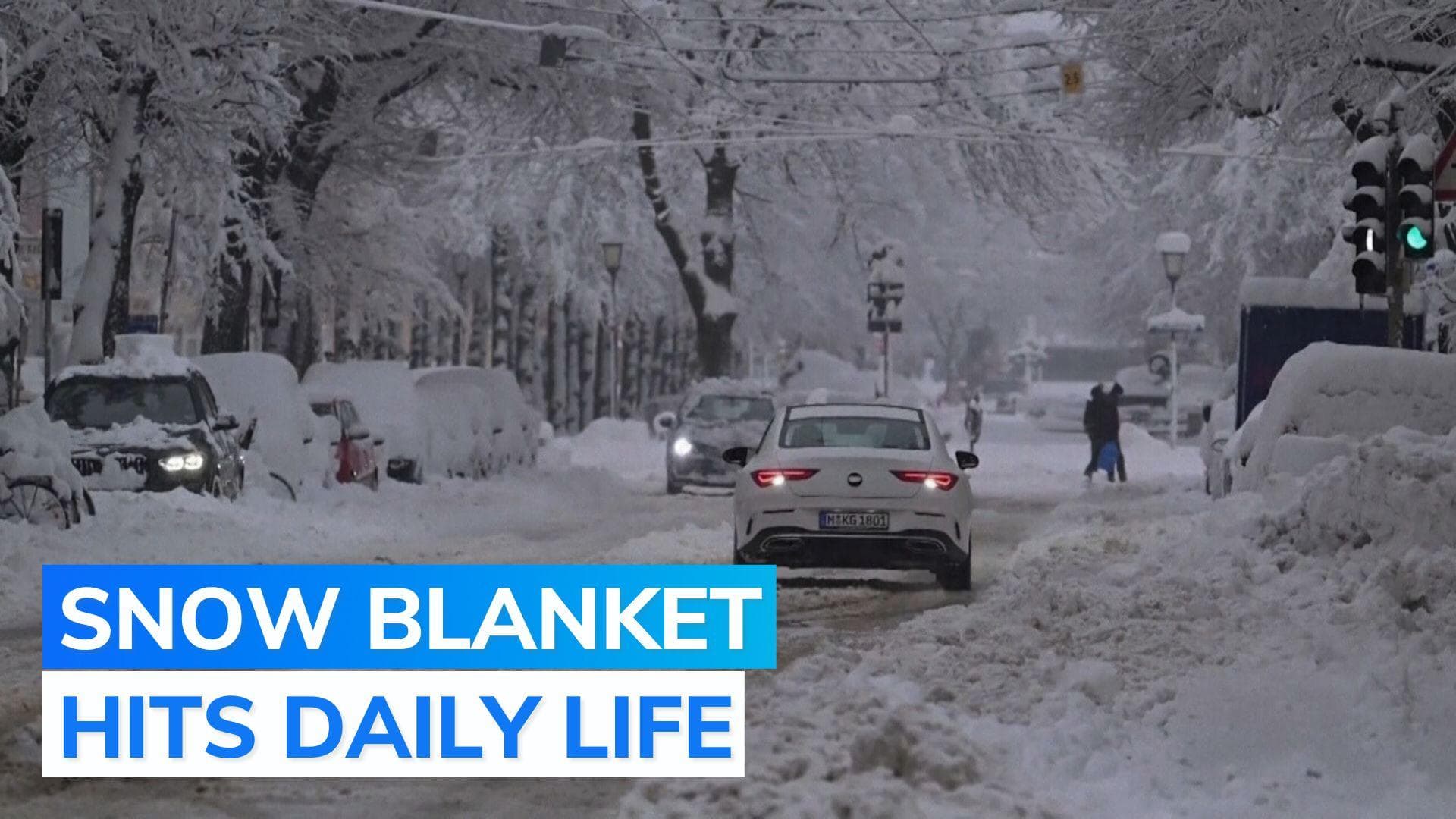 Travel chaos in Germany, snowstorm stops flight and train operations