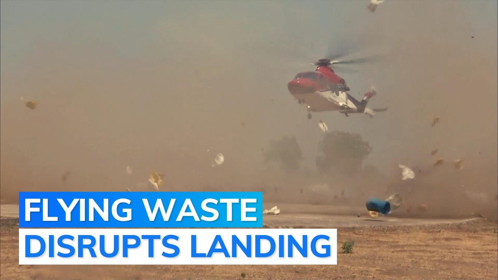 Watch: chopper carrying BS Yediyurappa briefly aborts landing in Kalaburgi due to this reason