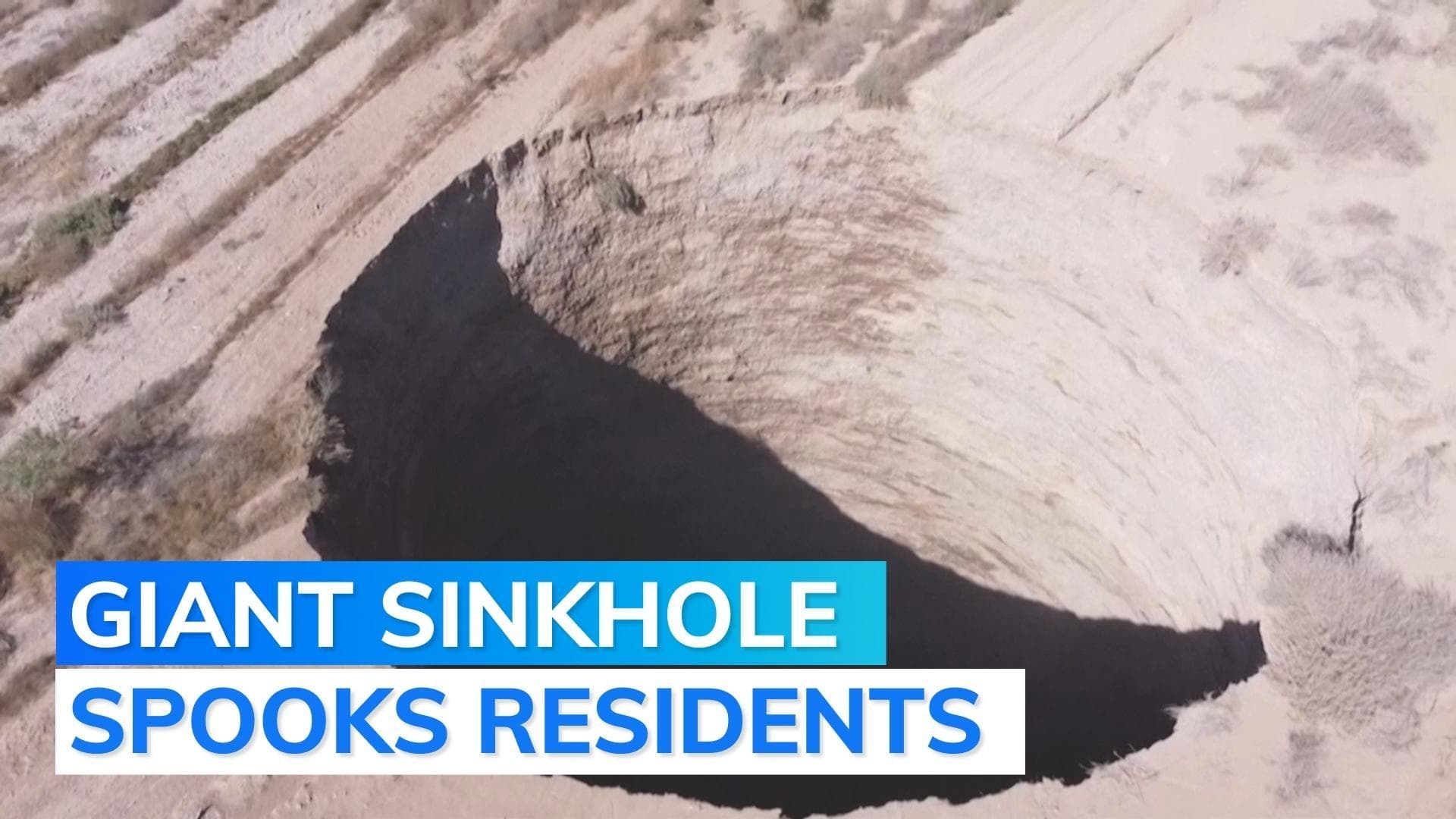 Video: giant sinkhole opens in northern Chile