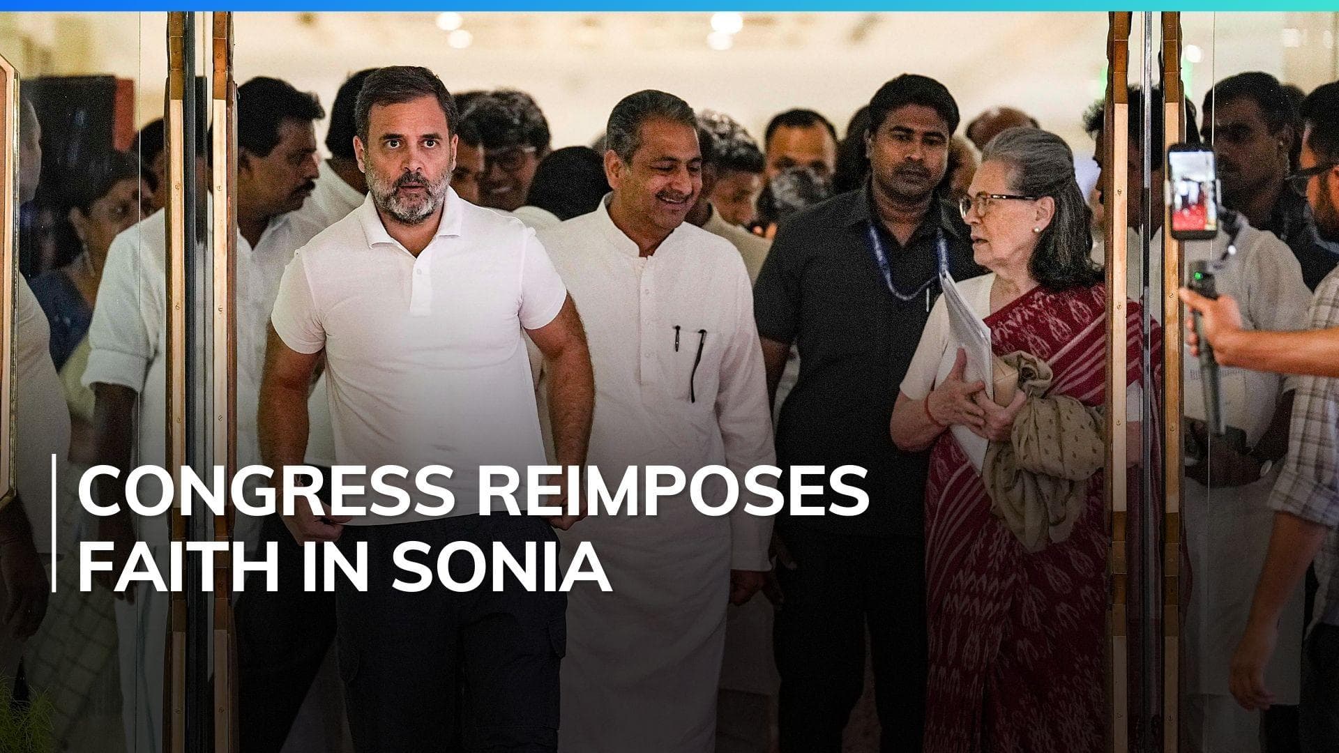 Sonia Gandhi re-elected as Congress Parliamentary Party chairperson