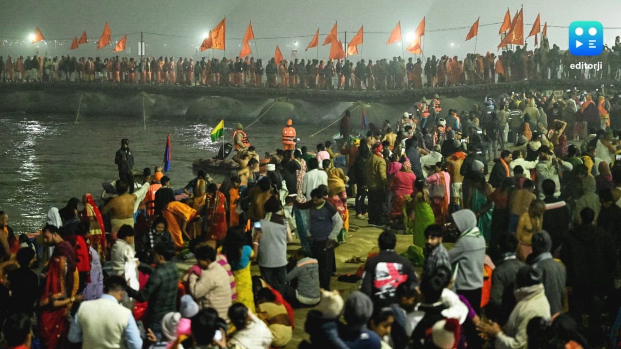 Maha Kumbh: Akharas take ‘Amrit Snan’ on Makar Sankranti