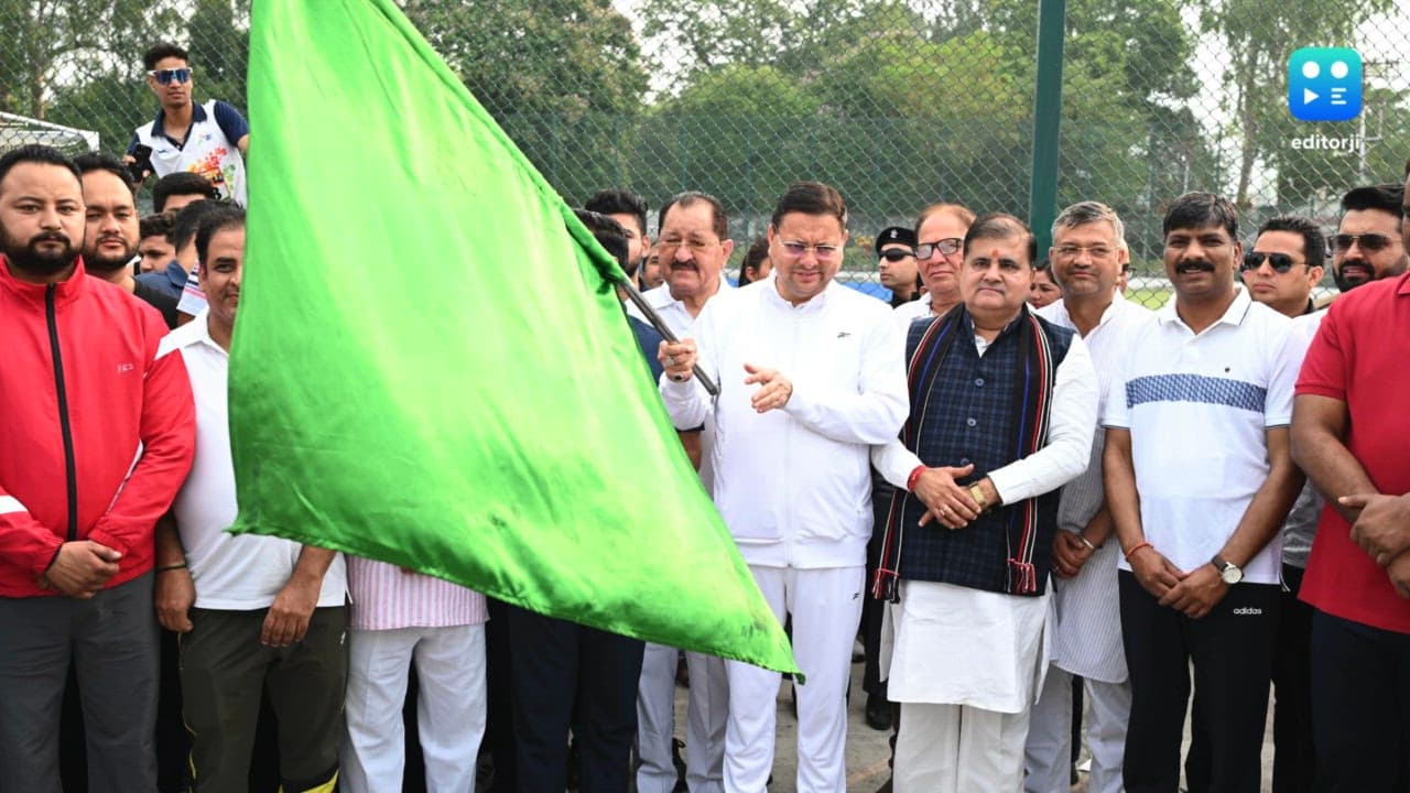 CM Dhami flags off Ahilya Smriti Marathon, emphasizes culture and development