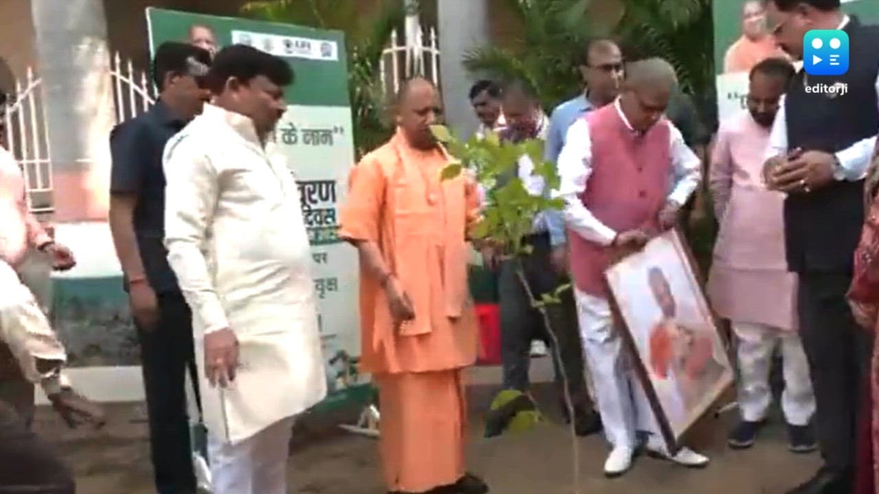 CM Yogi plants sampling in Lucknow, wishes people on Ganga Dussehra and World Environment Day