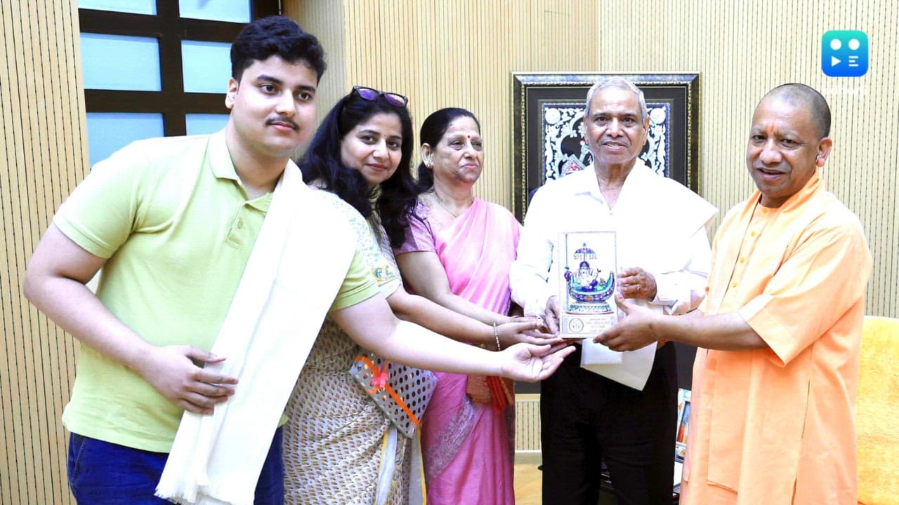'Historic day for India': CM Adityanath meets Shubhanshu Shukla's family after his ISS entry