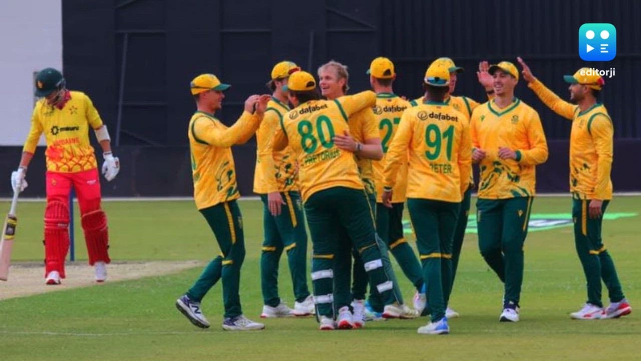 South Africa beats Zimbabwe by 7 wickets in T20 tri-series to set up final against New Zealand