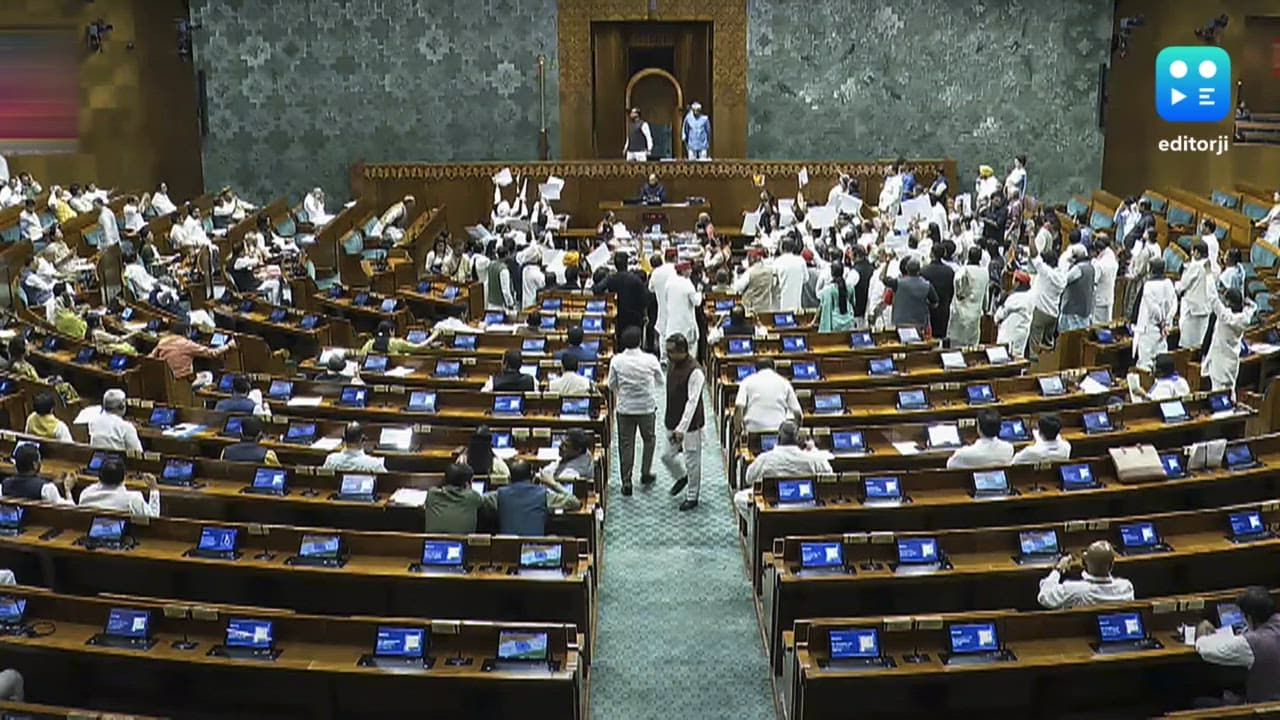 Lok Sabha adjourned for the day amid Opposition protests for third consecutive day