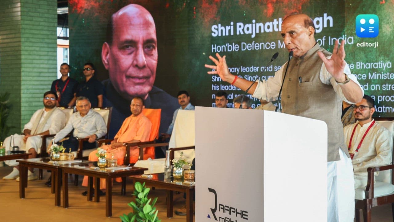 Rajnath Singh, Yogi Adityanath inaugurate defence and drone manufacturing hub in Noida
