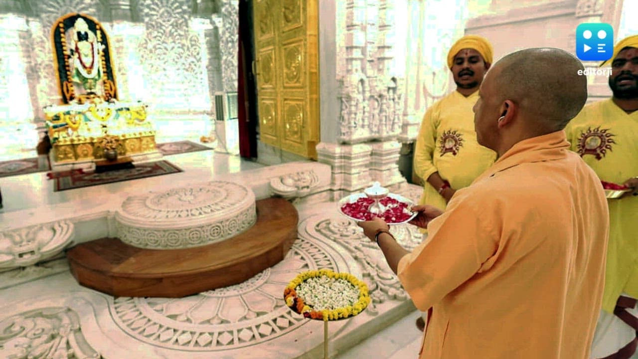 Yogi Adityanath offers prayers at Hanuman Garhi, reviews Ram Mandir construction in Ayodhya