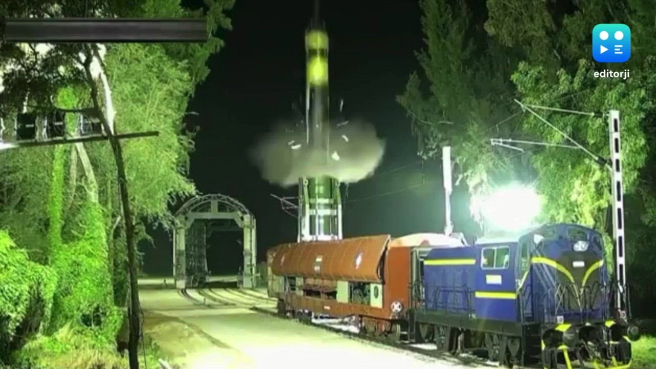 India test-fires Agni Prime missile from rail-based mobile platform
