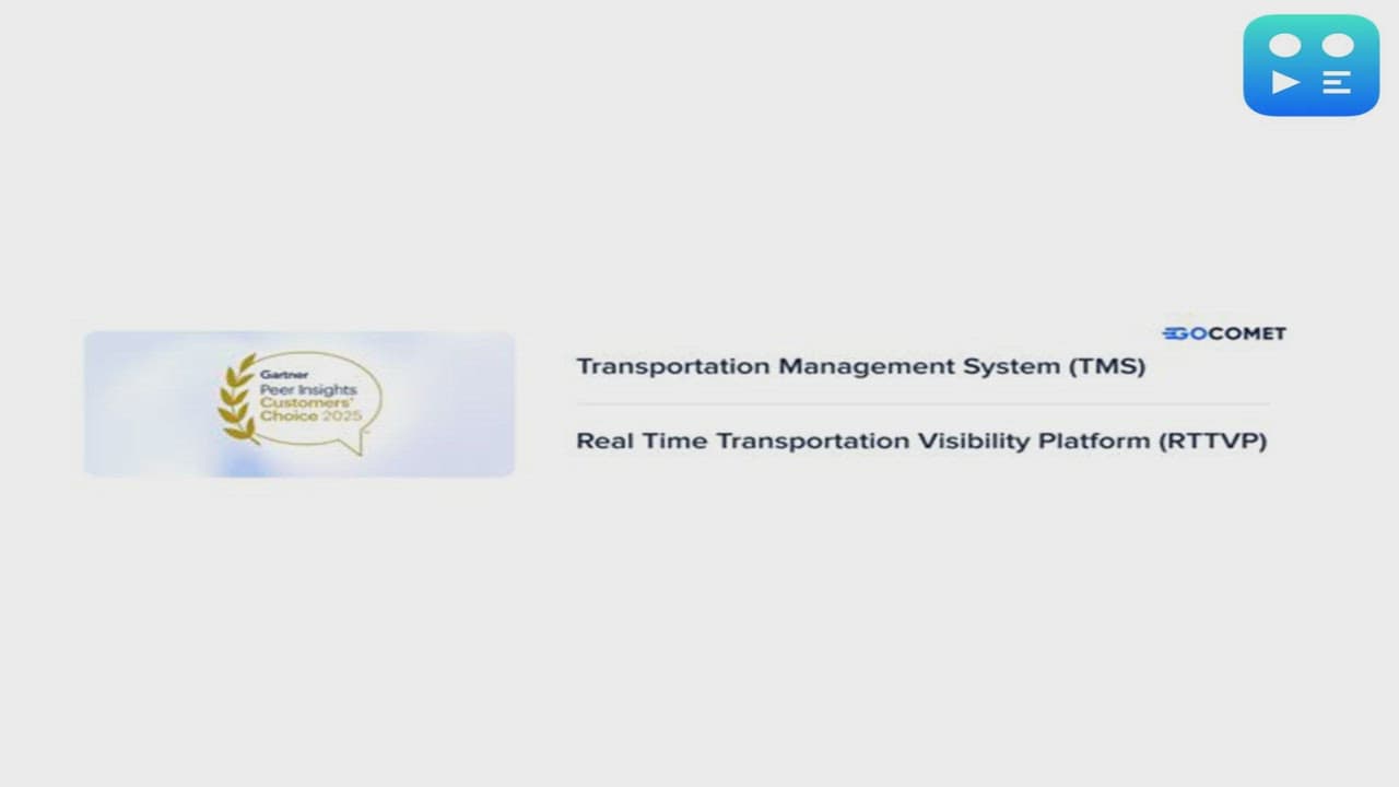 GoComet Named a "Customers' Choice" in the Gartner Peer Insights(™) Voice of the Customer: Transportation Management Systems 