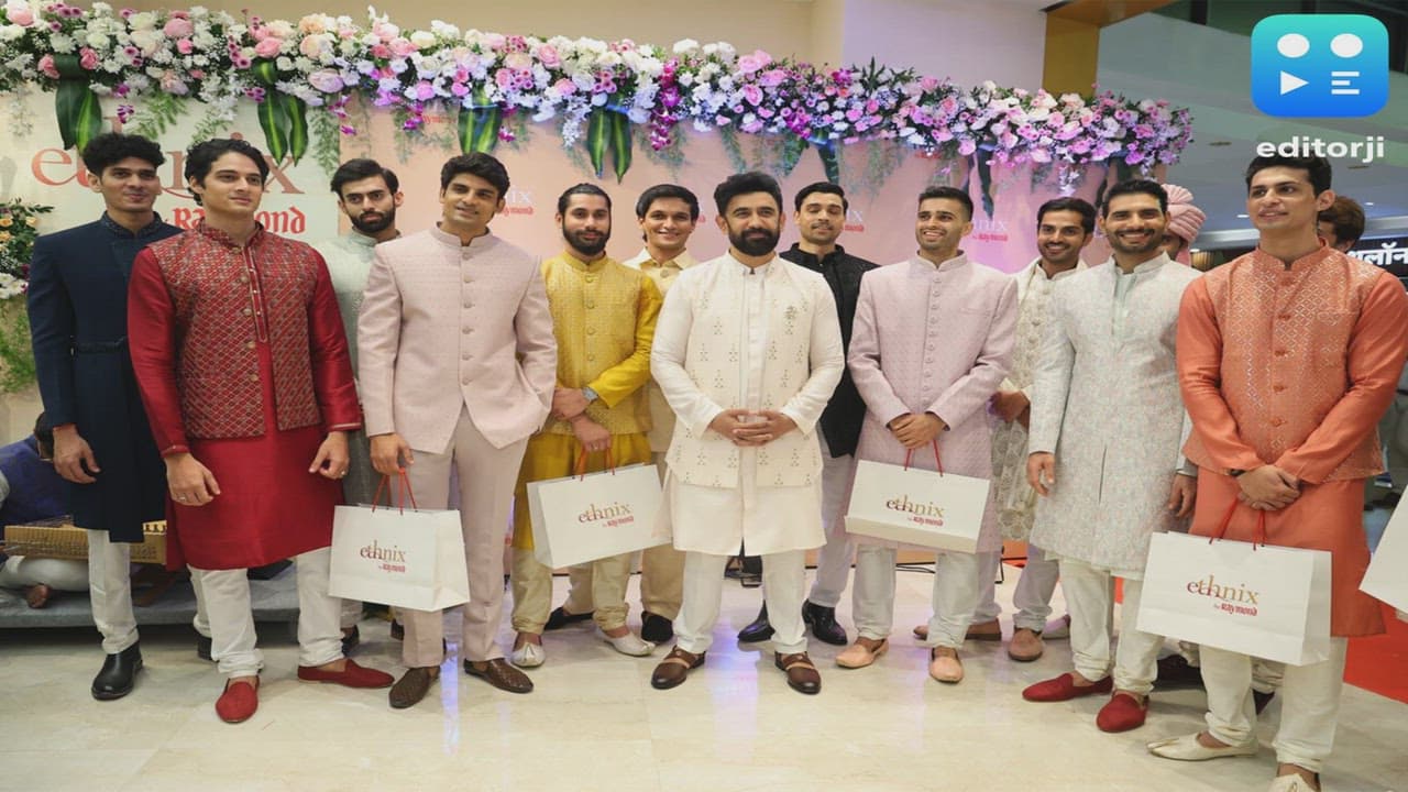 Actor Amit Sadh Inaugurates Ethnix by Raymond's Flagship Store at Lake Shore Mall, Thane