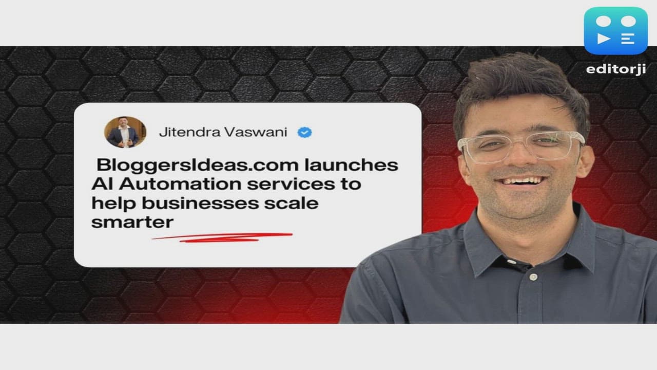 Jitendra Vaswani's BloggersIdeas launches AI Automation services to help businesses scale smarter