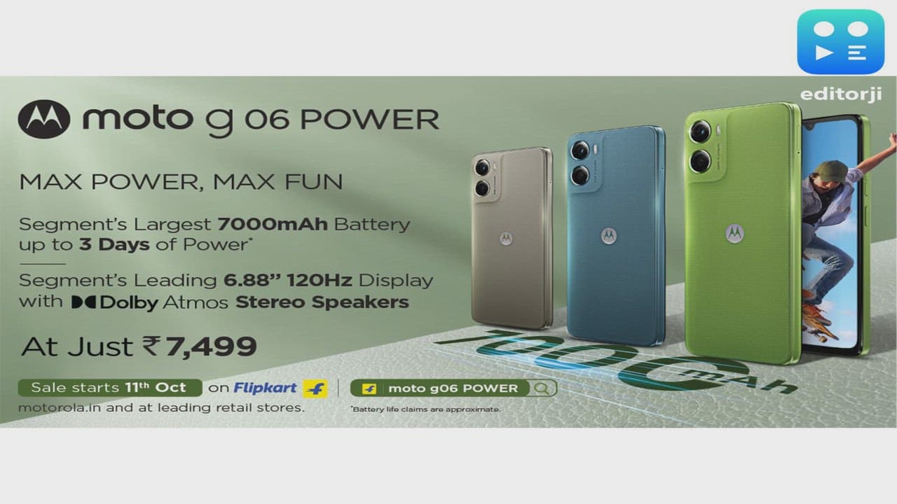 Motorola Launches Moto g06 POWER with Segment's Largest 7000mAh Battery, 6.88" 120Hz Display, Dolby Atmos, and 50MP Camera at Rs. 7,499