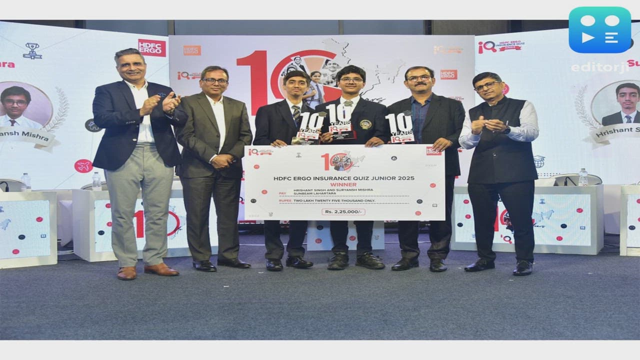 HDFC ERGO Achieves a Milestone with the 10th Insurance Quiz Junior Finale Engaging - 3600 Schools Nationwide