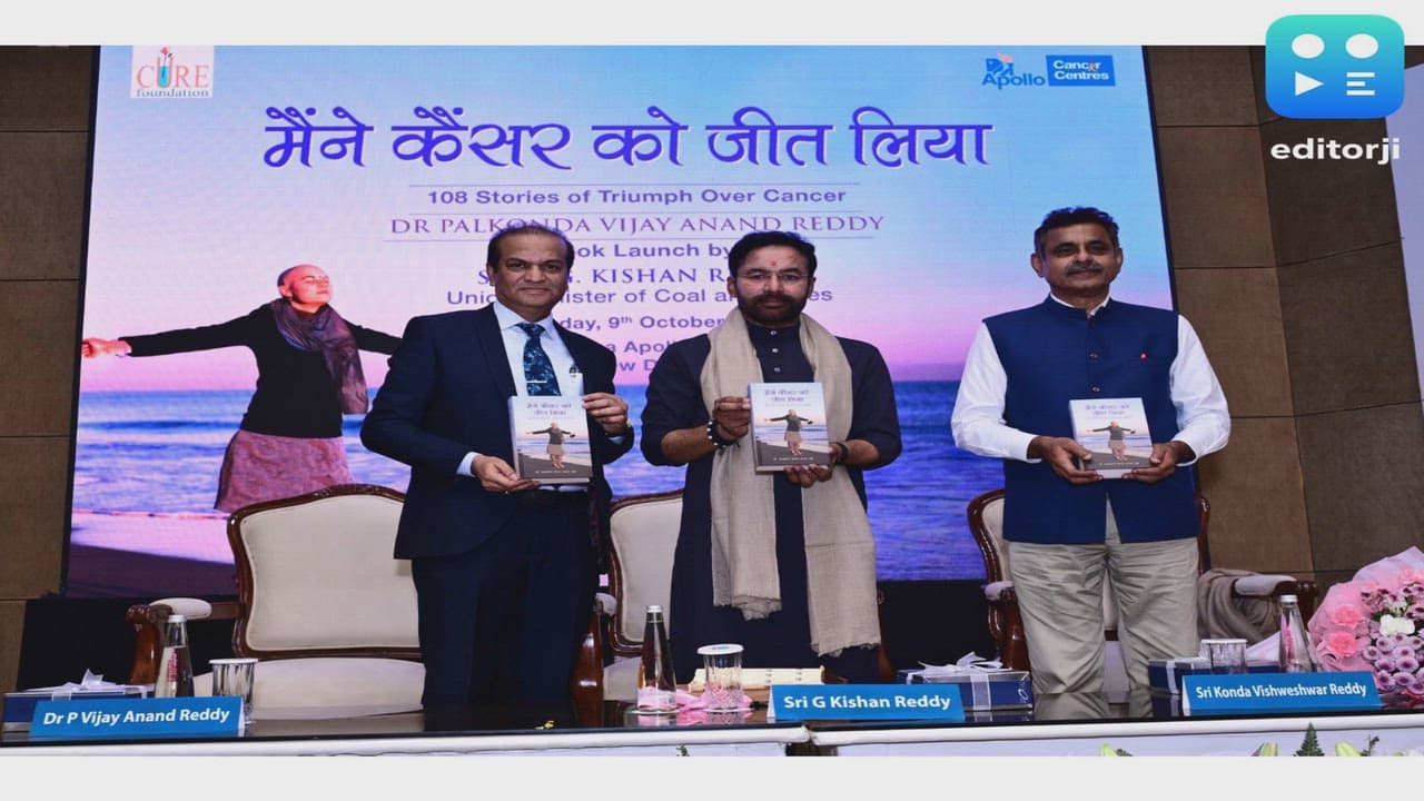 Union Minister G. Kishan Reddy Launches "Maine Cancer Ko Jeet Liya" by Dr. Vijay Anand Reddy at Indraprastha Apollo Hospitals