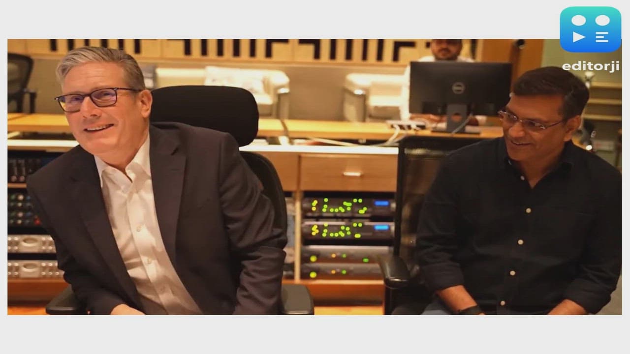 UK PM Keir Starmer enjoys Shah Rukh Khan's iconic track 'Tujhe Dekha To Ye Jana Sanam' at Yash Raj Films Studios