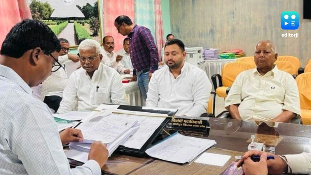 Bihar polls: Tejashwi files nomination papers from Raghopur assembly seat