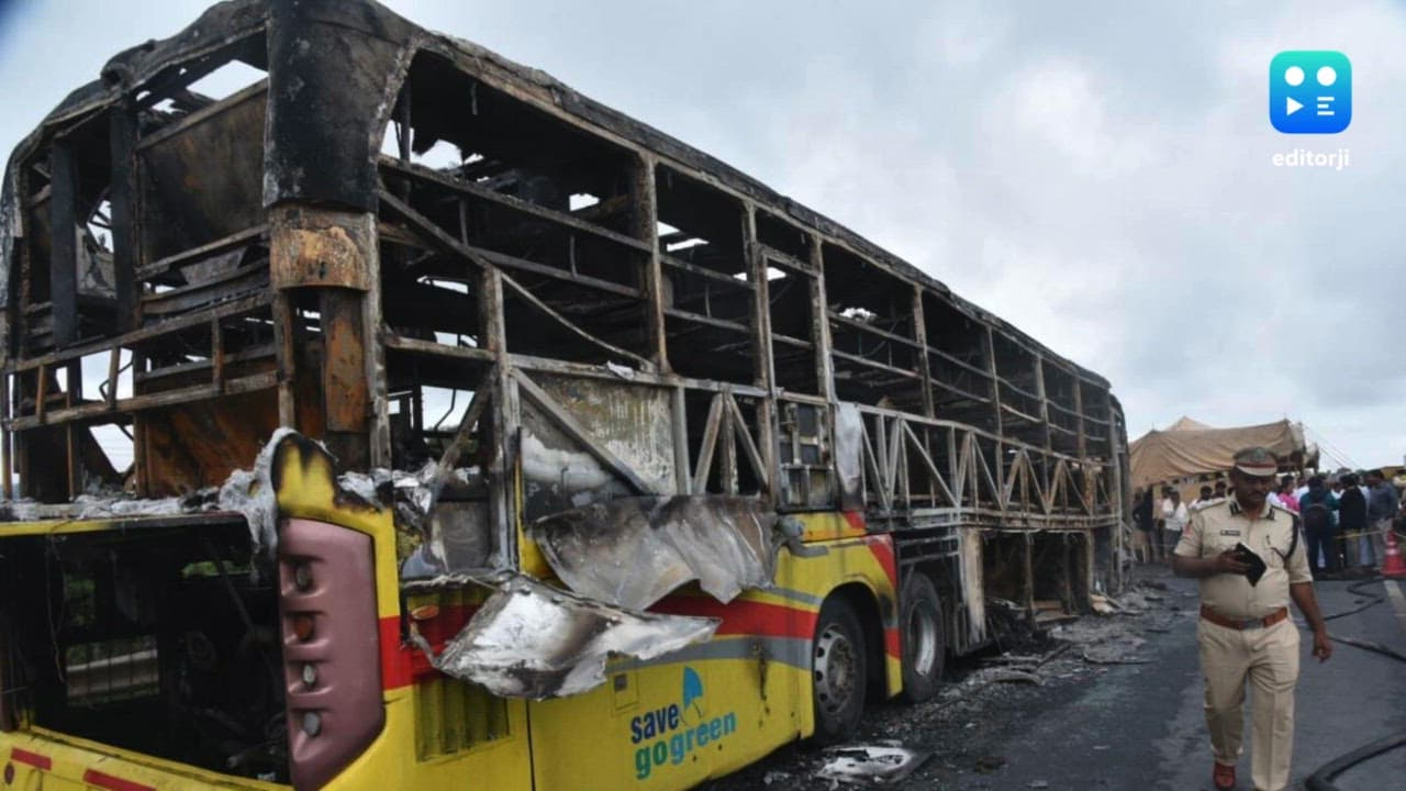 20 killed as Bengaluru-bound private bus catches fire in Andhra’s Kurnool