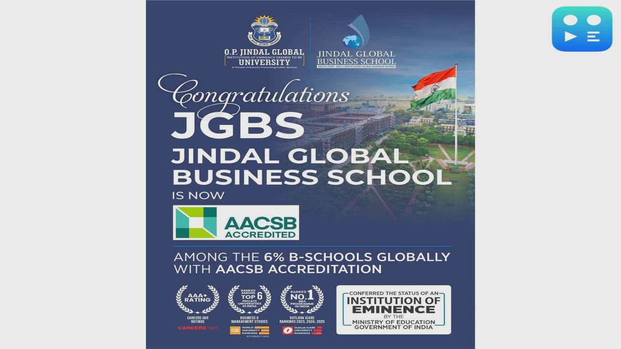 Prestigious AACSB International Accreditation for Jindal Global Business School, Joins Elite 6% Business Schools Worldwide