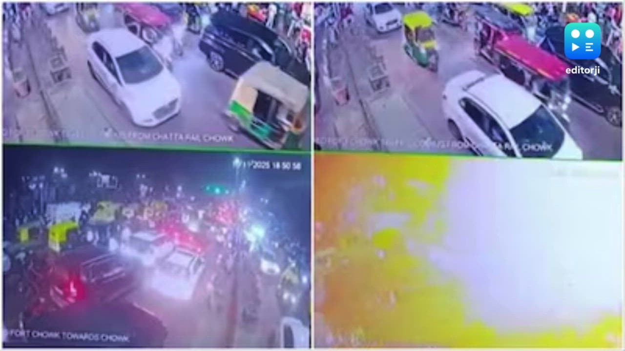 CCTV footage captures Hyundai i20 explosion near Red Fort Metro Station
