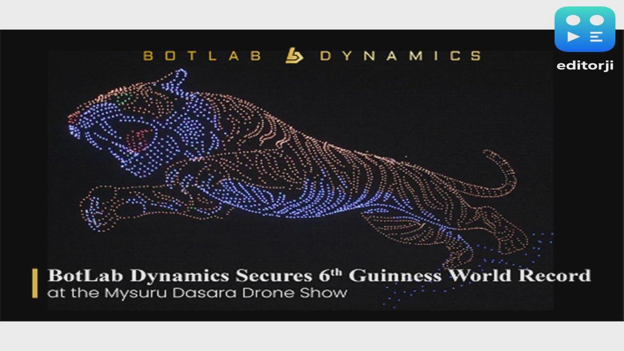 IIT Startup BotLab Dynamics makes Another Guinness World Record During Mysuru Dasara Drone Show