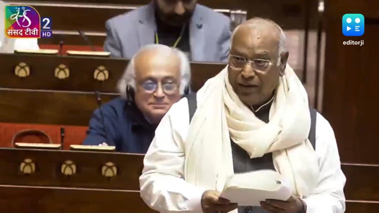 Kharge mentions Dhankhar's 'sudden' exit in Rajya Sabha, Treasury benches object