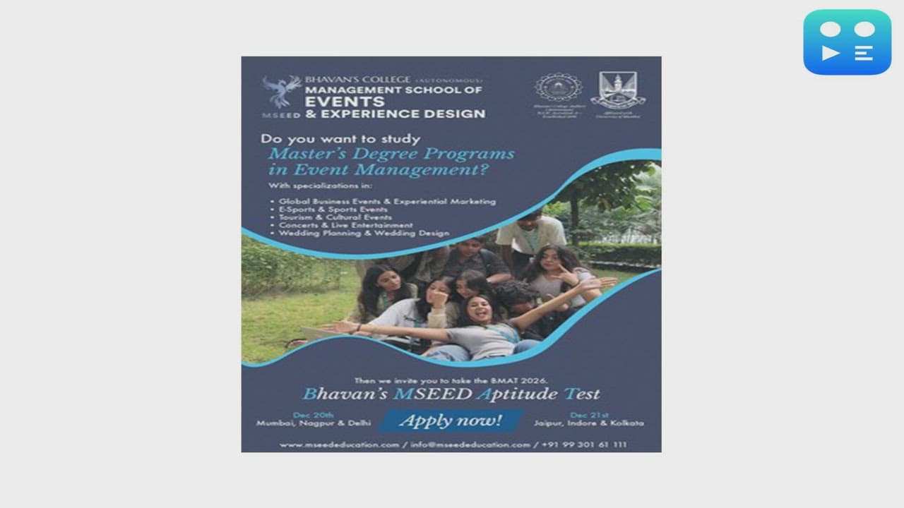 New-Age Careers in Events & Experiential Marketing: Bhavan's College MSEED Unveils BMAT Scholarship Worth ₹1 Lakh
