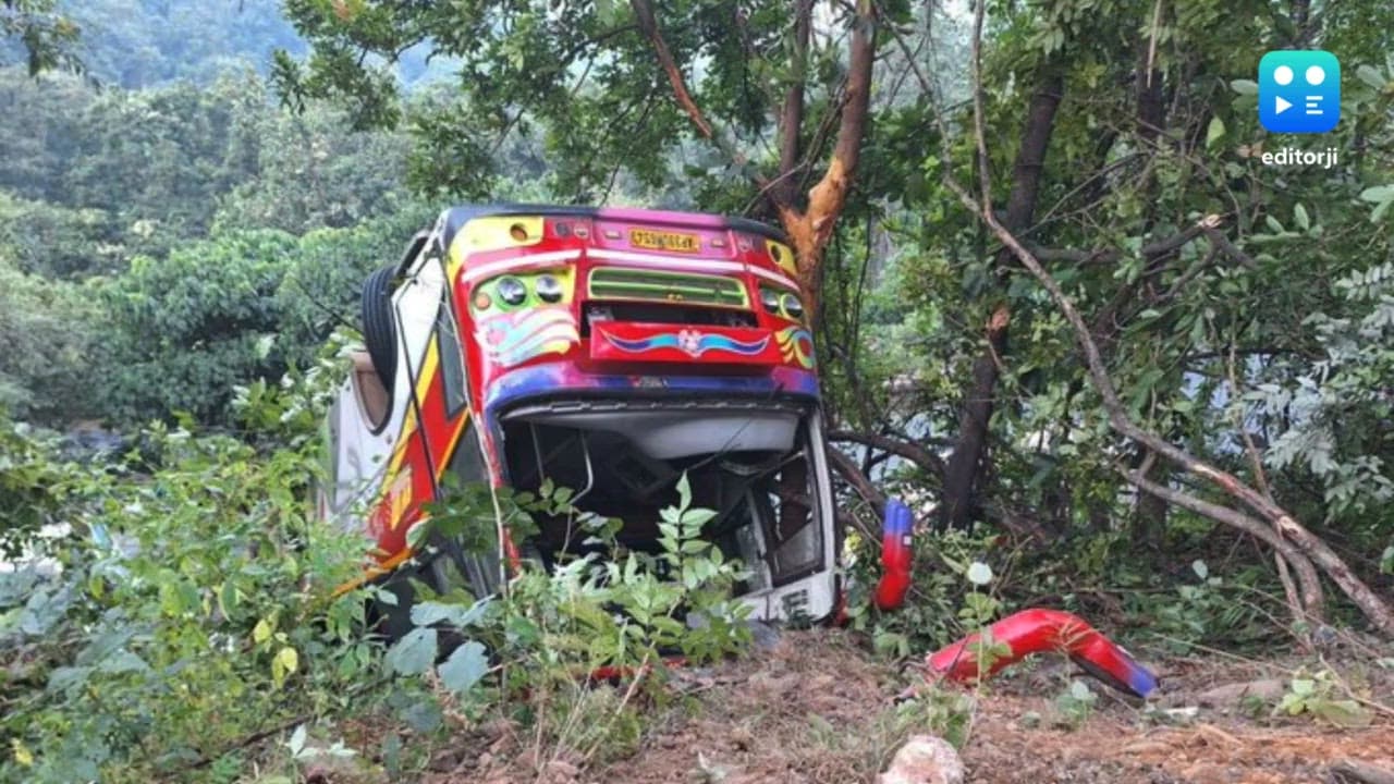 At least nine dead, 22 injured as bus falls off road in Andhra Pradesh