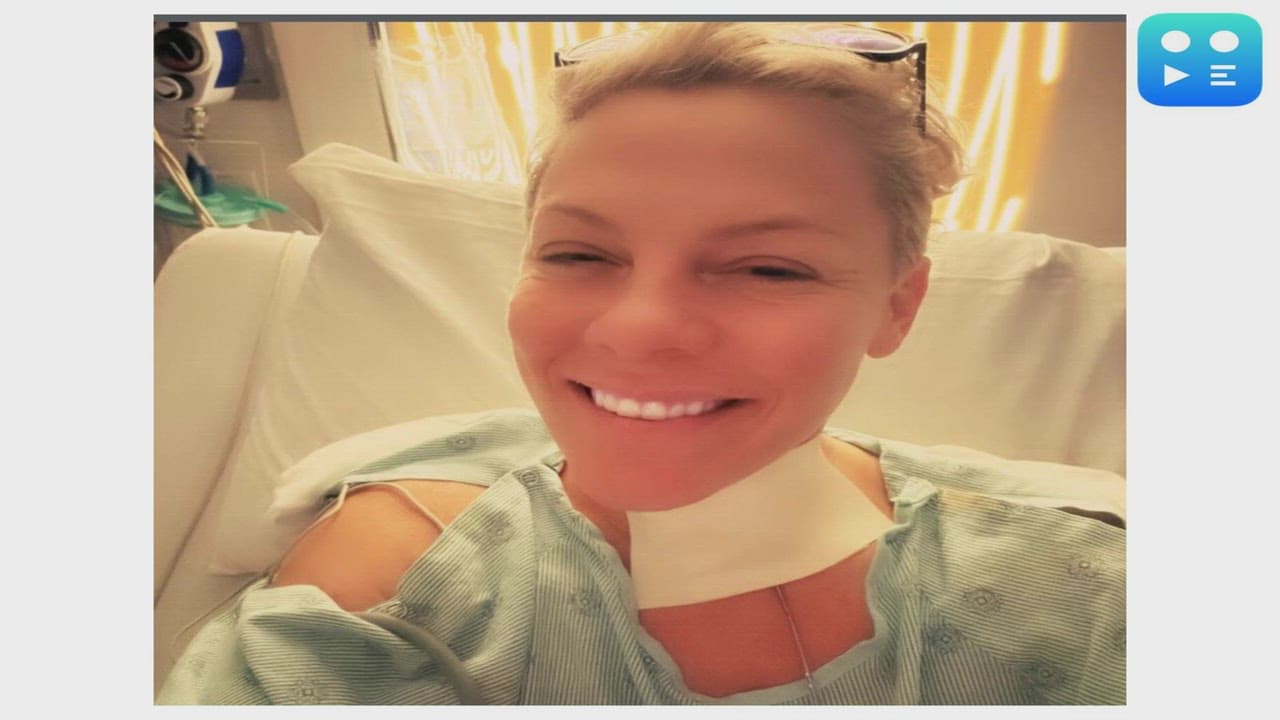 Pink hospitalised for neck surgery, says she is getting "two new shiny discs"