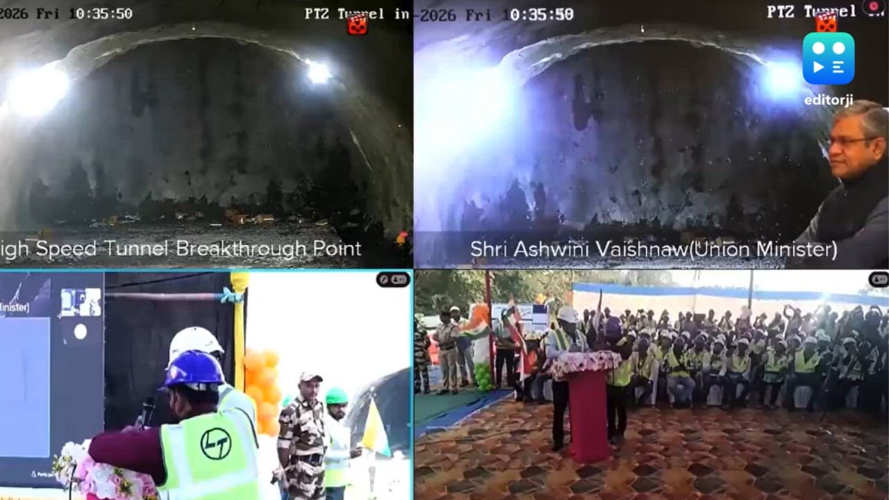 Ashwini Vaishnaw virtually witnesses final bullet train tunnel breakthrough in Maharahstra's Palghar
