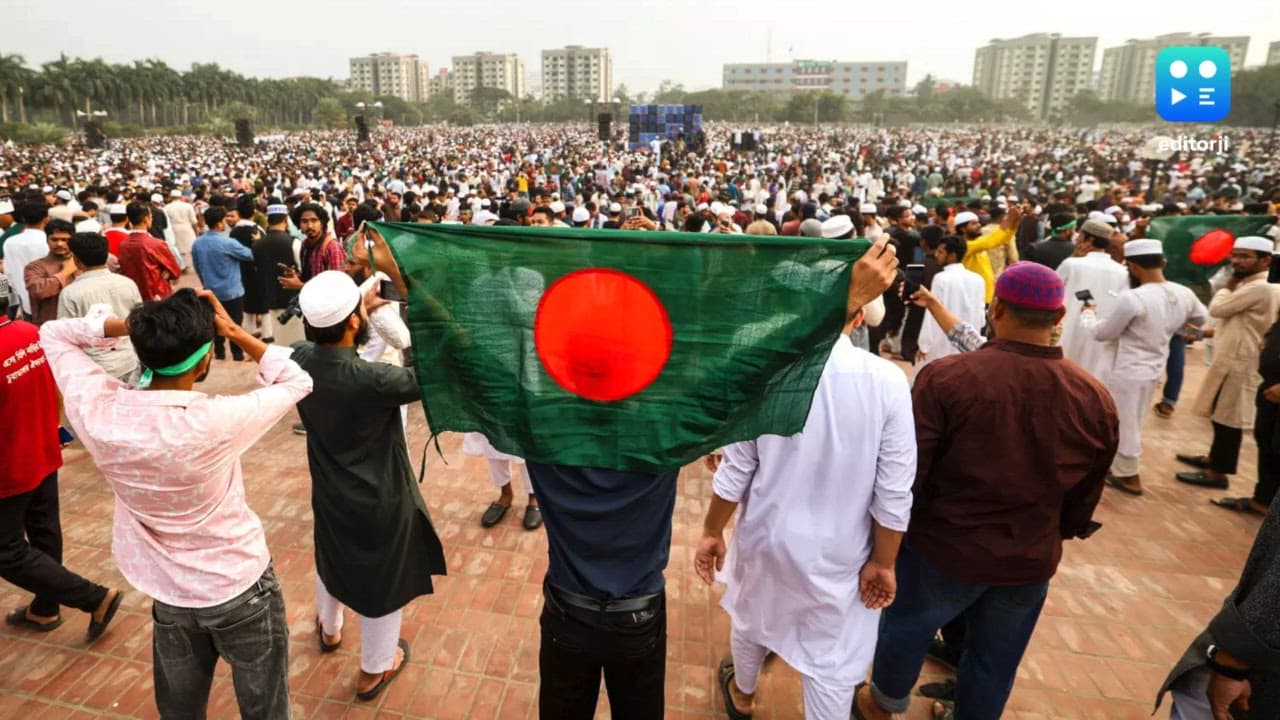 Activists march for justice in Hadi killing, demand work permit ban for Indians in Bangladesh