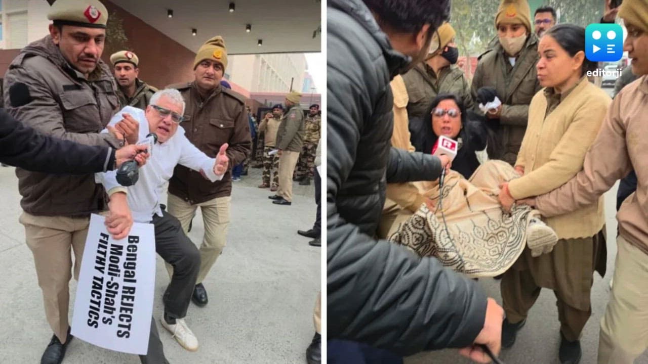 TMC MPs detained for protesting outside Home Ministry office in Delhi over I-PAC raids