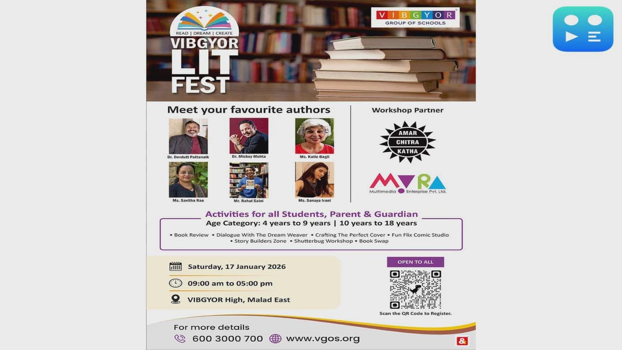 VIBGYOR Group of Schools Announces the First Edition of Its Literature Festival