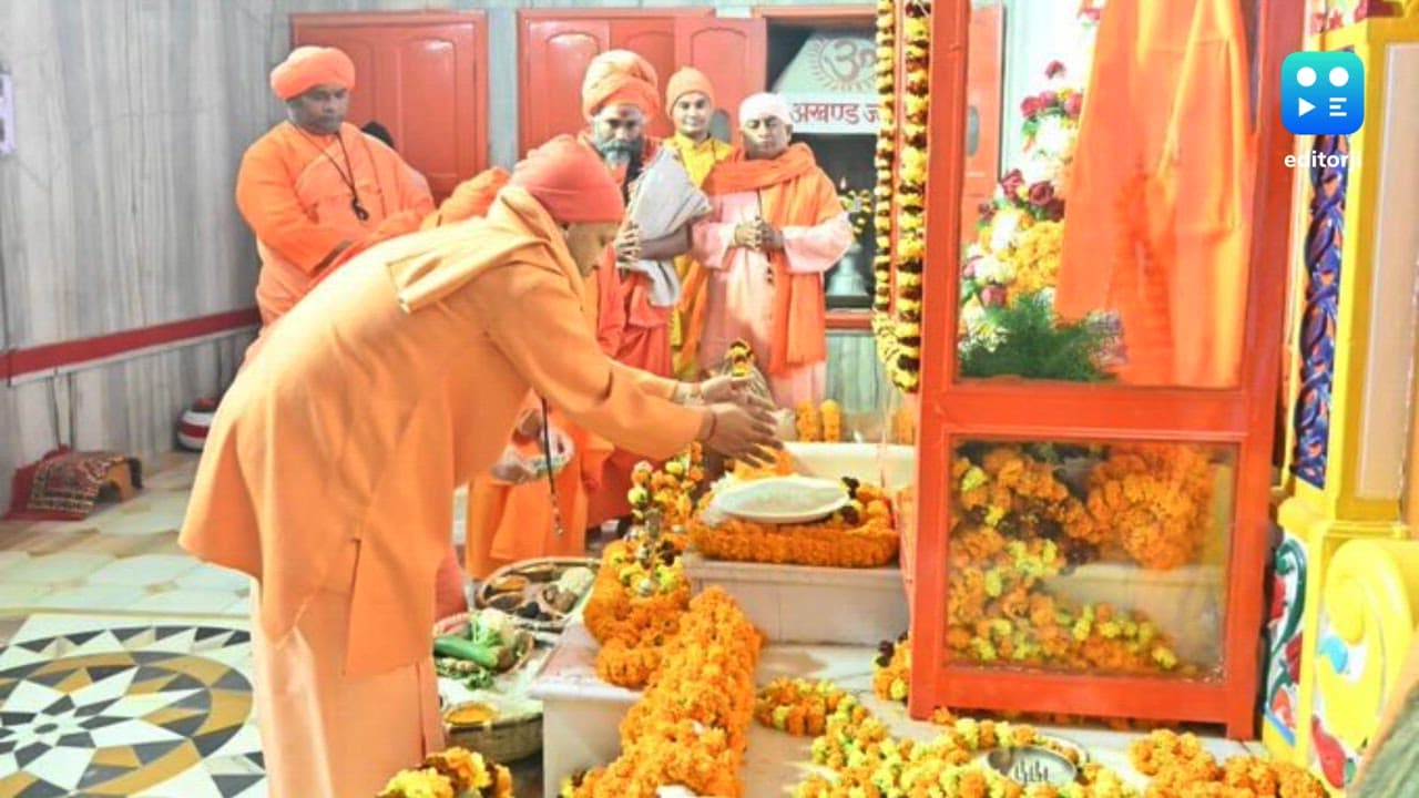 UP CM Adityanath offers 'khichdi' at Gorakhnath temple on Makar Sankranti