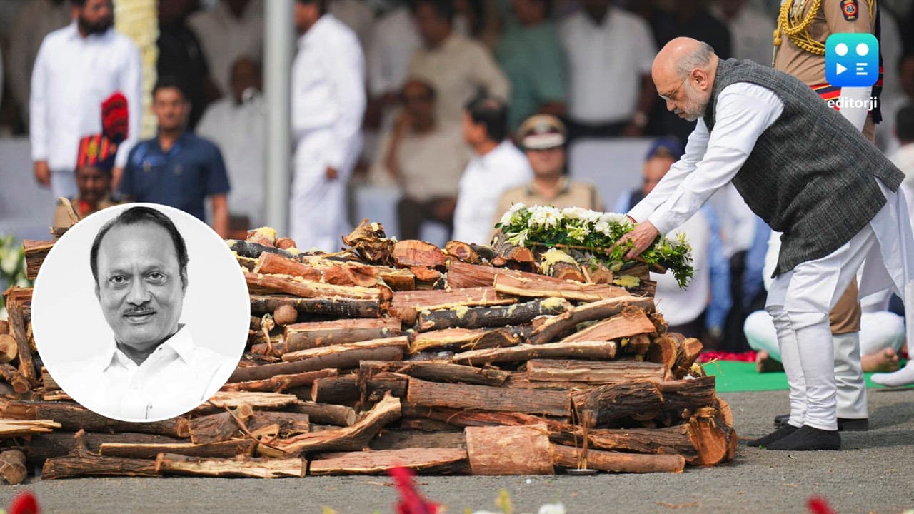 Ajit Pawar cremated with full state honours; Amit Shah, Nabin attend funeral