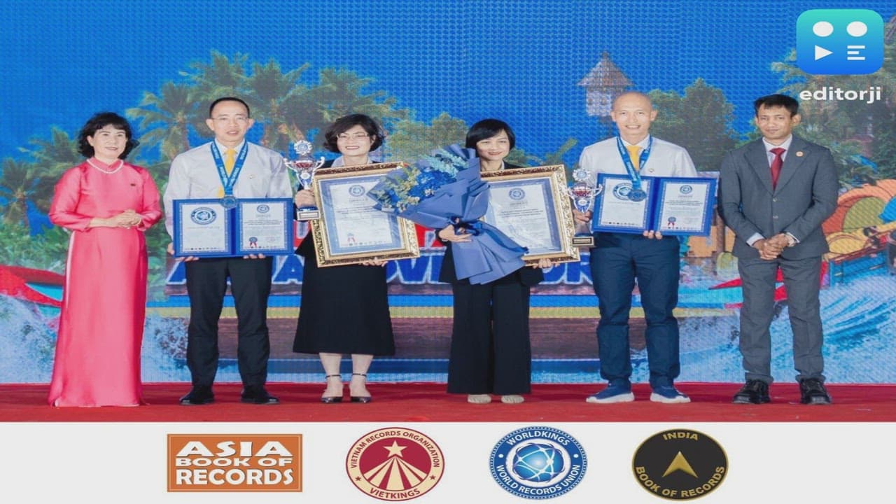 World Records Union Confers Two World Records to Sun Group of Vietnam for Its Newly Launched Aqua Adventure Park