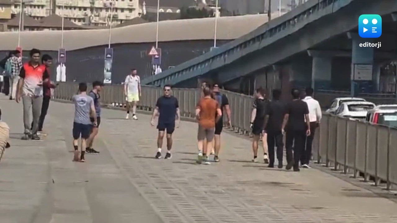 Emmanuel Macron kicks off India visit with morning jog at Mumbai's Marine Drive