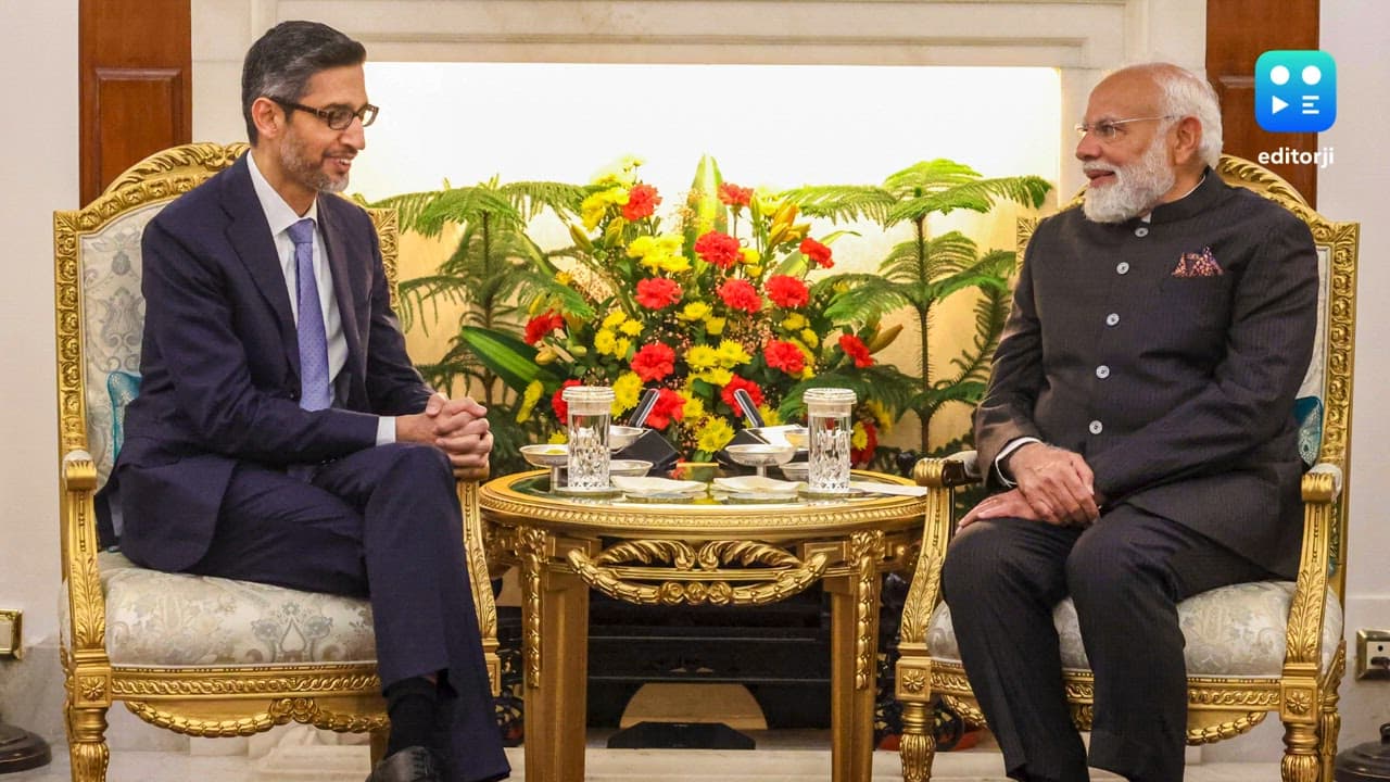 PM Modi meets Google CEO Sundar Pichai, discusses AI collaborations