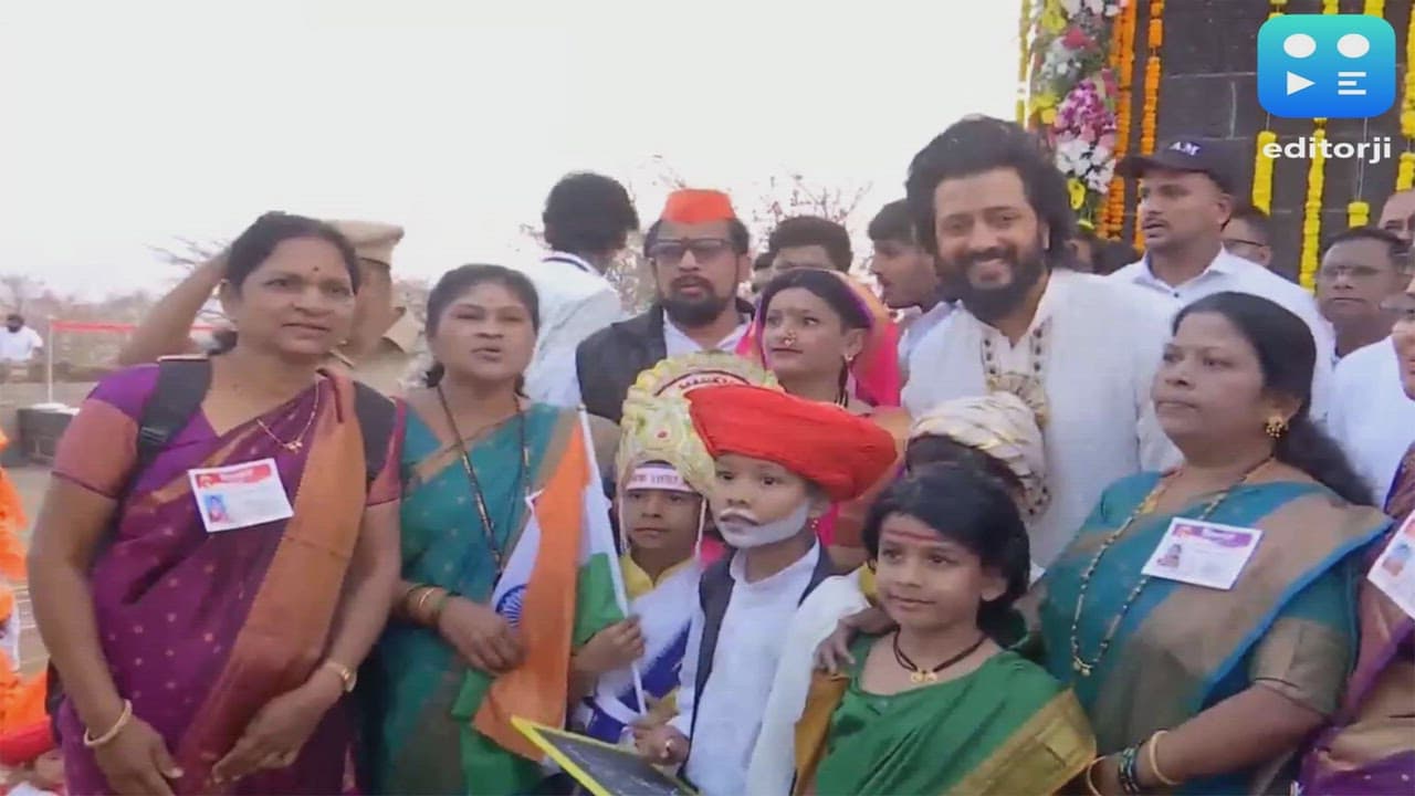 Riteish Deshmukh pays tribute to Chhatrapati Shivaji Maharaj on Shiv Jayanti at Shiveni Fort 